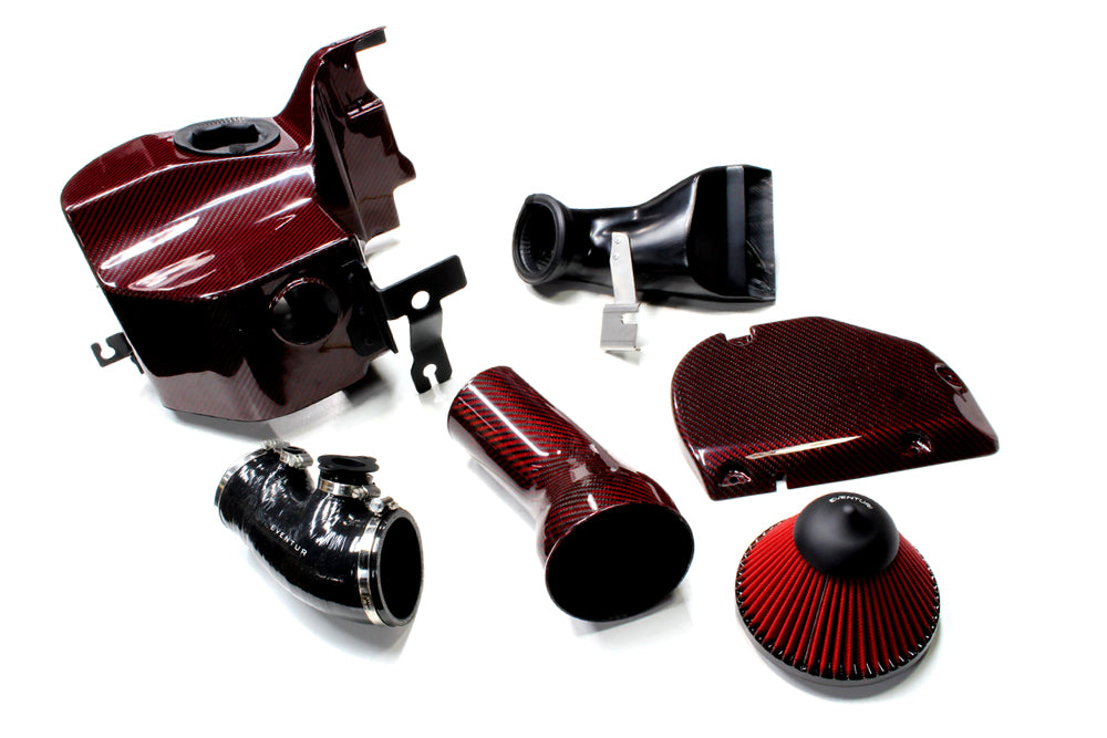 M&M HONDA INTAKE SYSTEM KIT RED CARBON KEVLAR EVENTURI FOR CIVIC FK8 00405-FK8-M001-RED