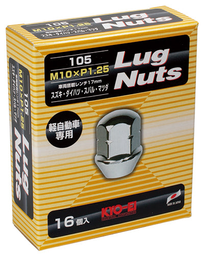 KYO-EI LUG NUT SCREW DIAMETER 10MM MINI-CAR FOR (M10xP1.25) BAG TYPE 105-16P