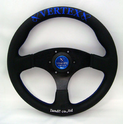 CAR MAKE T&E VERTEX STEERING WHEEL "VERTEX FLAT TYPE BLUE" FLAT 32.5Φ FOR  CARMAKETE-02097