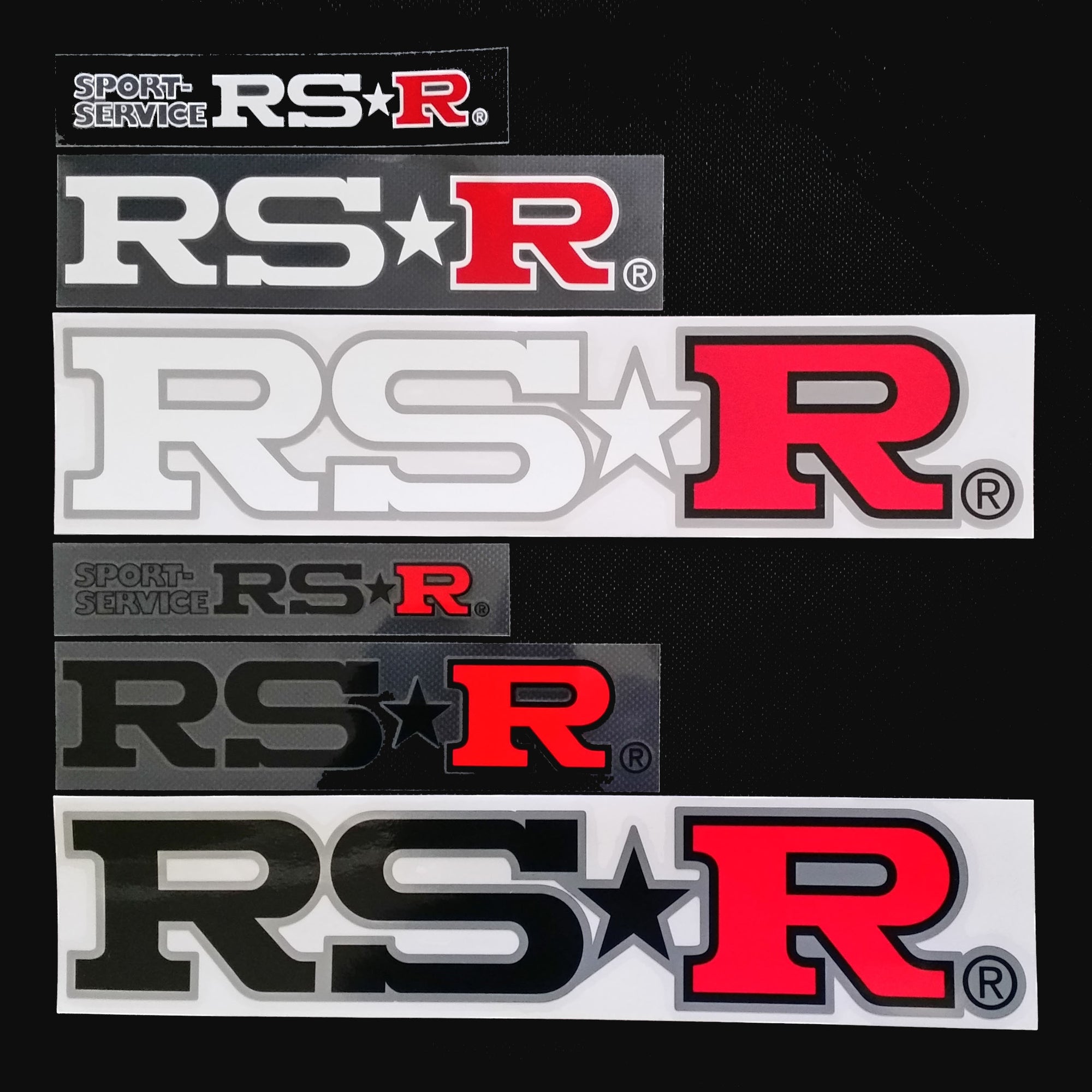 RS-R MEDUIM STCIKER BLACK TEXT FOR GOODS  GD054