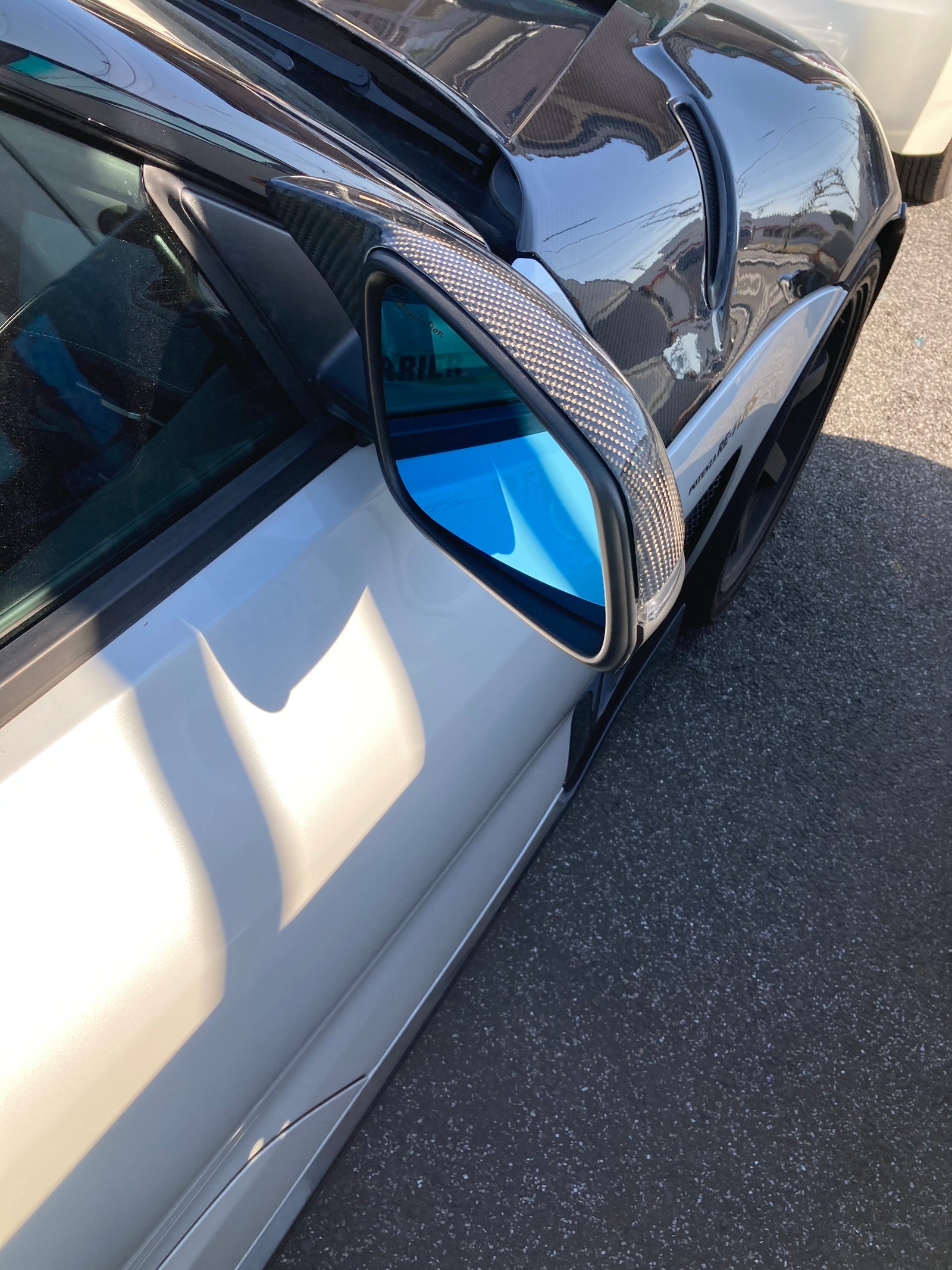 REVOLUTION WIDE DOOR MIRROR LENS BLUE FOR TOYOTA SUPRA A90 A90-WDM-B