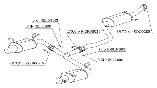KAKIMOTO RACING EXHAUST KAKIMOTO.R FOR HONDA ODYSSEY RB1 ZENKI  HS361