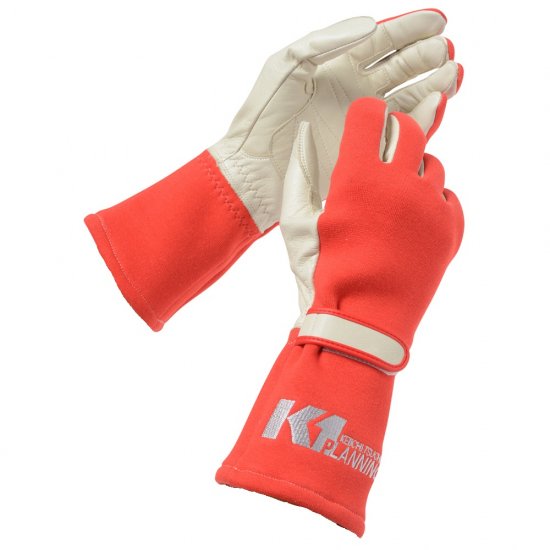 K1 PLANNING RACING GLOVES RED M RG003-RD-M