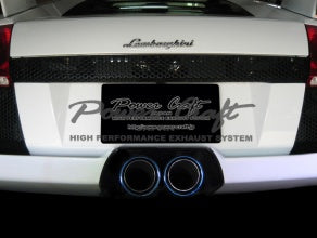 POWER CRAFT HYBRID EXHAUST MUFFLER SYSTEM SUS SQUARE TAIL BLACK TAIL FOR LAMBORGHINI MURCIELAGO LP620 P-LA310101-BKT