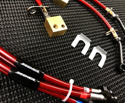 SEEKER RED COAT STAINLESS MESH BRAKE LINE FOR HONDA CIVIC FK8  12200-FK8-000