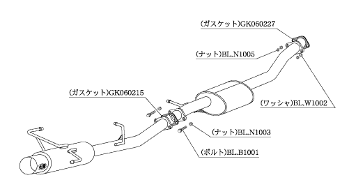 KAKIMOTO RACING EXHAUST HYPER FULLMEGA N1+Rev FOR NISSAN SILVIA S14  N31333