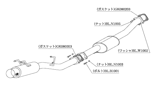 KAKIMOTO RACING EXHAUST HYPER FULLMEGA N1+Rev FOR NISSAN STAGEA WGNC34 KOUKI  N31343
