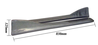 CAR MAKE T&E SIDE UNDER CANARD (LARGE) BLACK CARBON FOR  CARMAKETE-02045