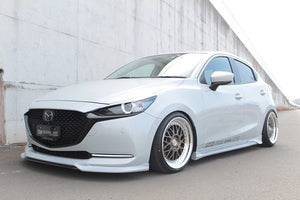 GARAGE VARY FRONT LIP SPOILER + FRONT SPLITTER SET FOR MAZDA2 DJ 21-2004