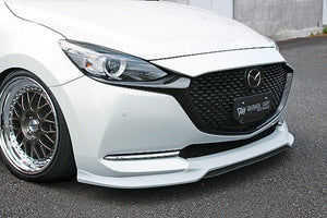GARAGE VARY FRONT LIP SPOILER + FRONT SPLITTER SET FOR MAZDA2 DJ 21-2004