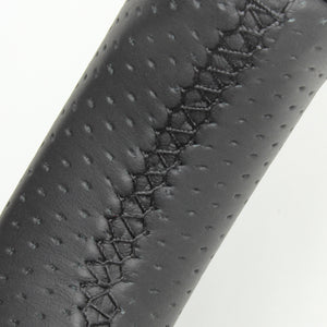 REAL PREMIUM SERIES D SHAPE BLACK WOOD BLACK EURO STITCH STEERING WHEEL FOR TOYOTA MIRAI 10  50P-BKW-BK