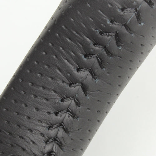 REAL ORIGINAL SERIES D SHAPE PEARL BLUE BLACK STITCH STEERING WHEEL FOR TOYOTA PRIUS PHV 50  50-BLW-BK