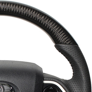 REAL ORIGINAL SERIES D SHAPE BLACK CARBON BLACK STITCH STEERING WHEEL FOR TOYOTA PRIUS 50  50-BKC-BK