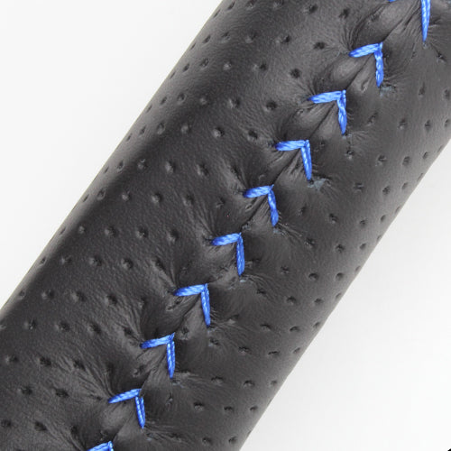 REAL ORIGINAL SERIES D SHAPE ALL LEATHER BLUE STITCH STEERING WHEEL FOR TOYOTA PRIUS 50  50-LPB-BL