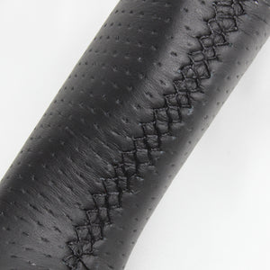 REAL ORIGINAL SERIES GUN GRIP SMALL DIAMETER D SHAPE PIANO BLACK BLACK EURO STITCH STEERING WHEEL FOR MAZDA ROADSTER ND5RC  MZC-PBW-BK