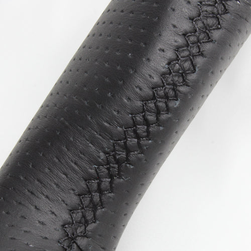 REAL ORIGINAL SERIES GUN GRIP SMALL DIAMETER D SHAPE PIANO BLACK BLACK EURO STITCH STEERING WHEEL FOR MAZDA ROADSTER RF NDERC  MZC-PBW-BK