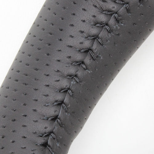 REAL ORIGINAL SERIES ROUND SHAPE 42 BROWN WOOD BLACK STITCH STEERING WHEEL FOR TOYOTA CROWN MAJESTA 210  H30-LBW-BK