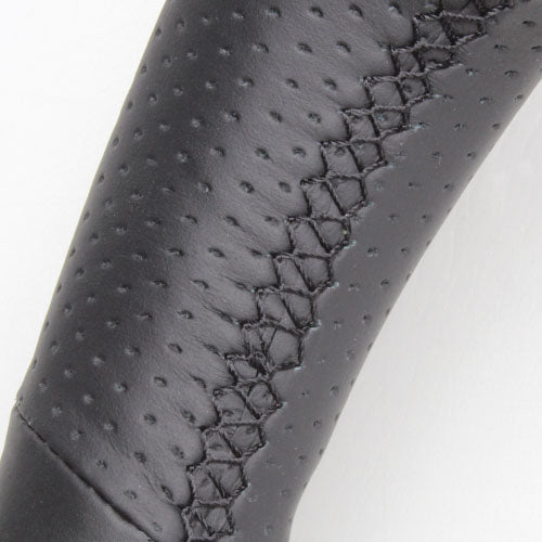 REAL PREMIUM SERIES D SHAPE BLACK CARBON BLACK EURO STITCH STEERING WHEEL FOR TOYOTA LAND CRUISER PRADO 150 : KOUKI  S210-BKC-BK