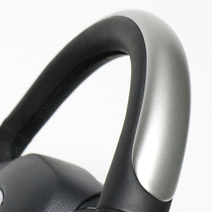 REAL ORIGINAL SERIES PLATE TYPE SILVER PLATE & SILVER PANEL BLACK EURO STITCH STEERING WHEEL FOR TOYOTA C-HR 10 50  X10N-SLP-SLP