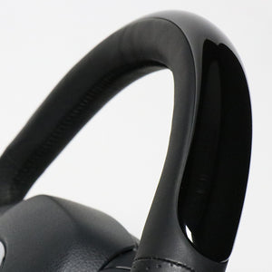 REAL ORIGINAL SERIES PLATE TYPE PIANO BLACK PLATE & PIANO BLACK PANEL BLACK EURO STITCH STEERING WHEEL FOR TOYOTA C-HR 10 50  X10N-PBP-PBP