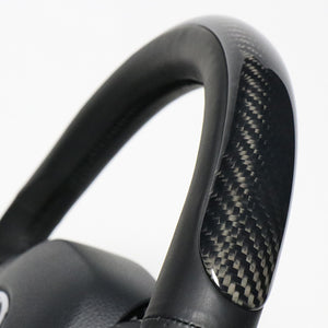 REAL ORIGINAL SERIES SET PLATE TYPE + UNDER PAD SET BLACK CARBON PLATE STEERING + PIANO BLACK UNDER PAD BLACK EURO STITCH STEERING WHEEL FOR TOYOTA C-HR 10 50  X10N-BKC-PBP-PBP