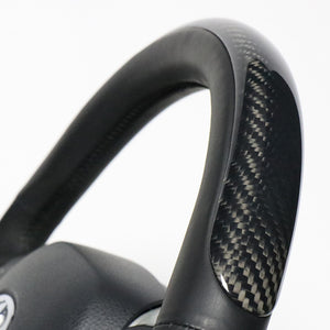 REAL ORIGINAL SERIES SET PLATE TYPE + UNDER PAD SET BLACK CARBON PLATE STEERING + SILVER UNDER PAD BLACK EURO STITCH STEERING WHEEL FOR TOYOTA C-HR 10 50  X10N-BKC-PBP-SLP