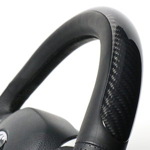 REAL ORIGINAL SERIES SET PLATE TYPE + UNDER PAD SET BLACK CARBON PLATE STEERING + WHITE UNDER PAD BLACK EURO STITCH STEERING WHEEL FOR TOYOTA C-HR 10 50  X10N-BKC-PBP-WHP