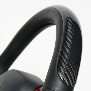 REAL ORIGINAL SERIES SET PLATE TYPE + UNDER PAD SET BLACK CARBON PLATE STEERING + PEARL RED UNDER PAD BLACK EURO STITCH STEERING WHEEL FOR TOYOTA C-HR 10 50  X10N-BKC-PBP-RDP