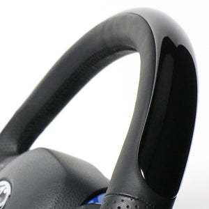 REAL ORIGINAL SERIES SET PLATE TYPE + UNDER PAD SET PIANO BLACK PLATE STEERING + PEARL BLUE UNDER PAD BLACK EURO STITCH STEERING WHEEL FOR TOYOTA C-HR 10 50  X10N-PBP-PBP-BLP