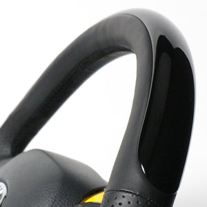 REAL ORIGINAL SERIES SET PLATE TYPE + UNDER PAD SET PIANO BLACK PLATE STEERING + YELLOW UNDER PAD BLACK EURO STITCH STEERING WHEEL FOR TOYOTA C-HR 10 50  X10N-PBP-PBP-YLP