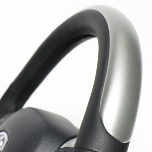 REAL ORIGINAL SERIES SET PLATE TYPE + UNDER PAD SET SILVER PLATE STEERING + SILVER UNDER PAD BLACK EURO STITCH STEERING WHEEL FOR TOYOTA C-HR 10 50  X10N-SLP-SLP-SLP
