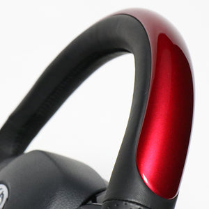 REAL ORIGINAL SERIES SET PLATE TYPE + UNDER PAD SET PEARL RED PLATE & PIANO BLACK PANEL STEERING + PIANO BLACK UNDER PAD BLACK EURO STITCH STEERING WHEEL FOR TOYOTA C-HR 10 50  X10N-RDP-PBP-PBP