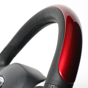 REAL ORIGINAL SERIES SET PLATE TYPE + UNDER PAD SET PEARL RED PLATE & PIANO BLACK PANEL STEERING + WHITE UNDER PAD BLACK EURO STITCH STEERING WHEEL FOR TOYOTA C-HR 10 50  X10N-RDP-PBP-WHP