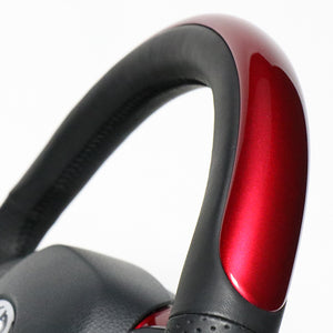 REAL ORIGINAL SERIES SET PLATE TYPE + UNDER PAD SET PEARL RED PLATE & PIANO BLACK PANEL STEERING + PEARL RED UNDER PAD BLACK EURO STITCH STEERING WHEEL FOR TOYOTA C-HR 10 50  X10N-RDP-PBP-RDP