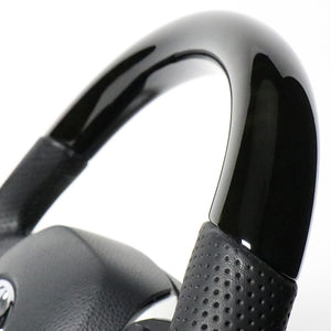 REAL ORIGINAL SERIES SET COMBINATION TYPE + UNDER PAD SET BLACK WOOD STEERING + WHITE UNDER PAD BLACK EURO STITCH STEERING WHEEL FOR TOYOTA C-HR 10 50  X10-BKW-PBP-WHP