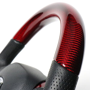 REAL ORIGINAL SERIES SET COMBINATION TYPE + UNDER PAD SET RED CARBON STEERING + PEARL RED UNDER PAD BLACK EURO STITCH STEERING WHEEL FOR TOYOTA C-HR 10 50  X10-RDC-PBP-RDP