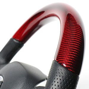 REAL ORIGINAL SERIES SET COMBINATION TYPE + UNDER PAD SET RED CARBON STEERING + WHITE UNDER PAD BLACK EURO STITCH STEERING WHEEL FOR TOYOTA C-HR 10 50  X10-RDC-PBP-WHP