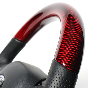 REAL ORIGINAL SERIES SET COMBINATION TYPE + UNDER PAD SET RED CARBON STEERING + PIANO BLACK UNDER PAD BLACK EURO STITCH STEERING WHEEL FOR TOYOTA C-HR 10 50  X10-RDC-PBP-PBP