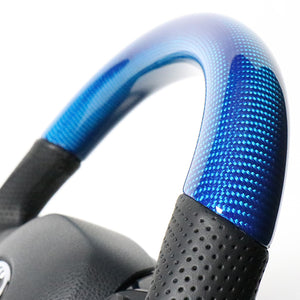 REAL ORIGINAL SERIES SET COMBINATION TYPE + UNDER PAD SET BLUE CARBON STEERING + PIANO BLACK UNDER PAD BLACK EURO STITCH STEERING WHEEL FOR TOYOTA C-HR 10 50  X10-BLC-PBP-PBP