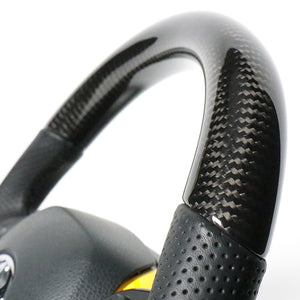 REAL ORIGINAL SERIES SET COMBINATION TYPE + UNDER PAD SET BLACK CARBON STEERING + YELLOW UNDER PAD BLACK EURO STITCH STEERING WHEEL FOR TOYOTA C-HR 10 50  X10-BKC-PBP-YLP