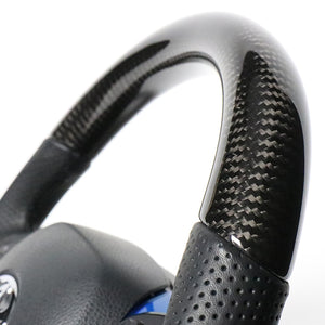 REAL ORIGINAL SERIES SET COMBINATION TYPE + UNDER PAD SET BLACK CARBON STEERING + PEARL BLUE UNDER PAD BLACK EURO STITCH STEERING WHEEL FOR TOYOTA C-HR 10 50  X10-BKC-PBP-BLP