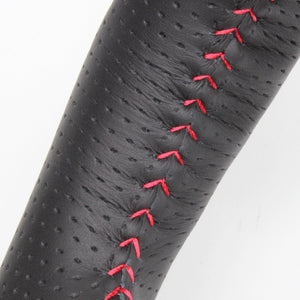 REAL ORIGINAL SERIES ROUND SHAPEALL LEATHER RED STITCH STEERING WHEEL FOR TOYOTA CROWN ATHLETE 200  H20-LPB-RD