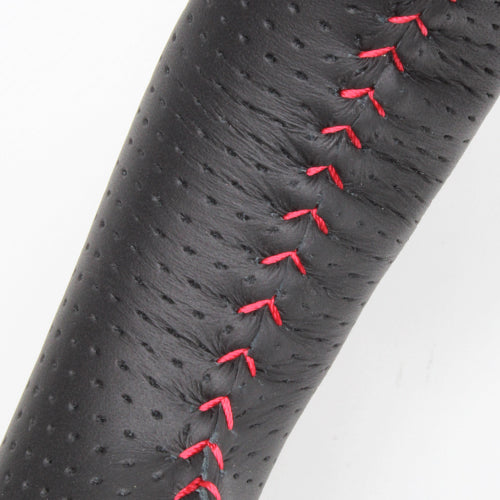 REAL ORIGINAL SERIES ROUND SHAPEALL LEATHER RED STITCH STEERING WHEEL FOR TOYOTA CROWN ROYAL 200  H20-LPB-RD