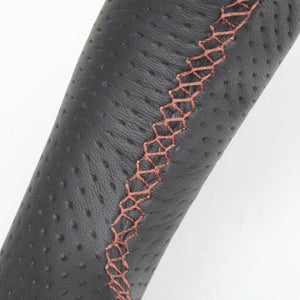 REAL ORIGINAL SERIES ROUND SHAPEDEEP BROWN WOOD BROWN EURO STITCH STEERING WHEEL FOR TOYOTA VELLFIRE HYBRID 20  H20-RBW-BR