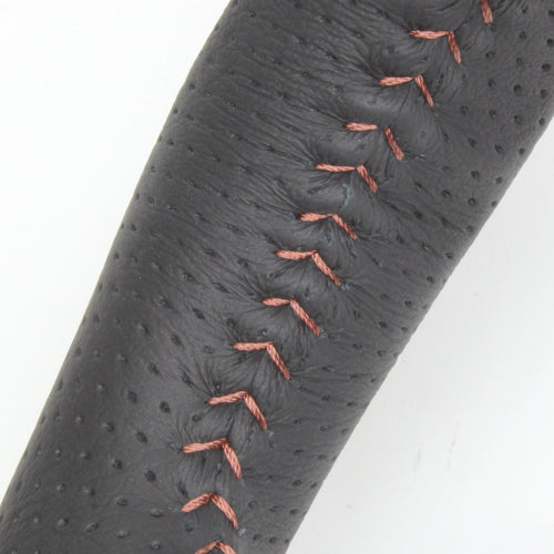 REAL ORIGINAL SERIES ROUND SHAPE54 BLACK WOOD BROWN STITCH STEERING WHEEL FOR TOYOTA CROWN ROYAL 200  H20-GDW-BR