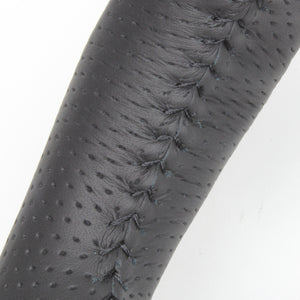 REAL ORIGINAL SERIES ROUND SHAPE54 BLACK WOOD BLACK STITCH STEERING WHEEL FOR TOYOTA ALPHARD HYBRID 20  H20-GDW-BK