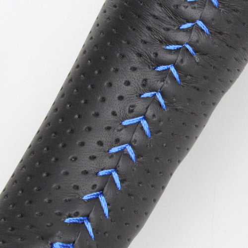 REAL ORIGINAL SERIES OVAL SHAPE ALL LEATHER BLUE STITCH STEERING WHEEL FOR TOYOTA PRIUS PHV 30  30-2-LPB