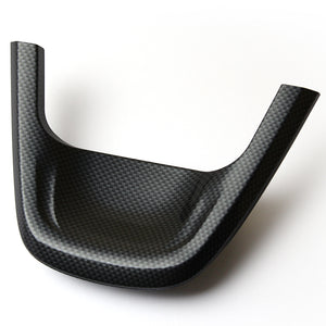 REAL ORIGINAL SERIES SET BROWN WOOD STEERING + BLACK CARBON PRINT UNDER PAD BLACK STITCH STEERING WHEEL FOR TOYOTA MIRAI 10  50-BRW-BK-BKT