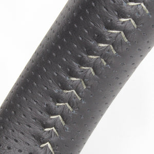 REAL ORIGINAL SERIES SOFT D SHAPE BLACK ALL LEATHER SILVER STITCH STEERING WHEEL FOR TOYOTA SIENTA 170  P130-LPB-SL