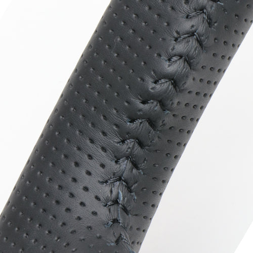 REAL ORIGINAL SERIES ROUND SHAPE BROWN CARBON PRINT BLACK STITCH STEERING WHEEL FOR DAIHATSU ALTIS 50 : ZENKI  V50-BRT-BK